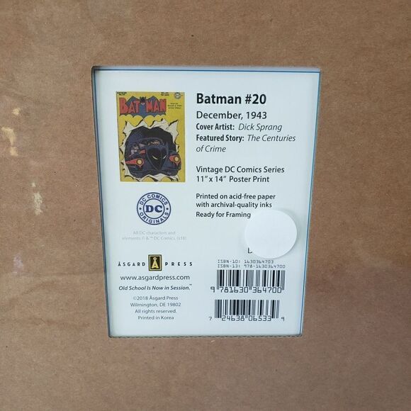 Batman #20 1943 Vintage DC Comic Series 11"X14" Poster Print - Picture 2 of 2